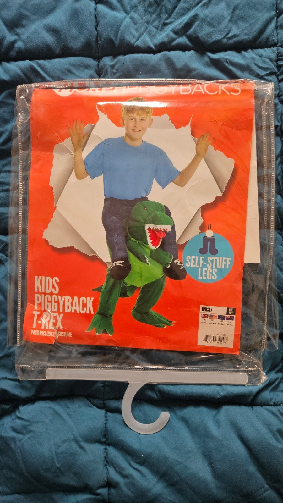 Carnavalspak Krokodil/Dino - Kids Piggyback T-Rex, Ophalen of Verzenden, 134 t/m 140, Jongen of Meisje