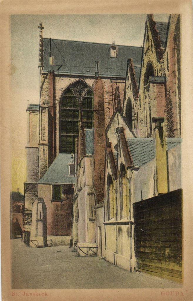 St. Janskerk - Gouda - ongelopen, Verzamelen, Ansichtkaarten | Nederland, Ongelopen, Zuid-Holland, Voor 1920, Ophalen of Verzenden