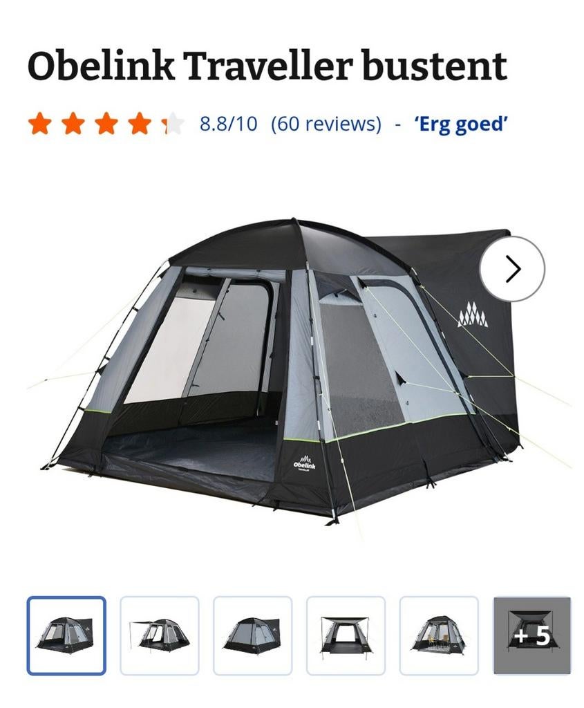 Bustent Traveller, Caravans en Kamperen, Tenten, Ophalen, Zo goed als nieuw, Tot en met 2
