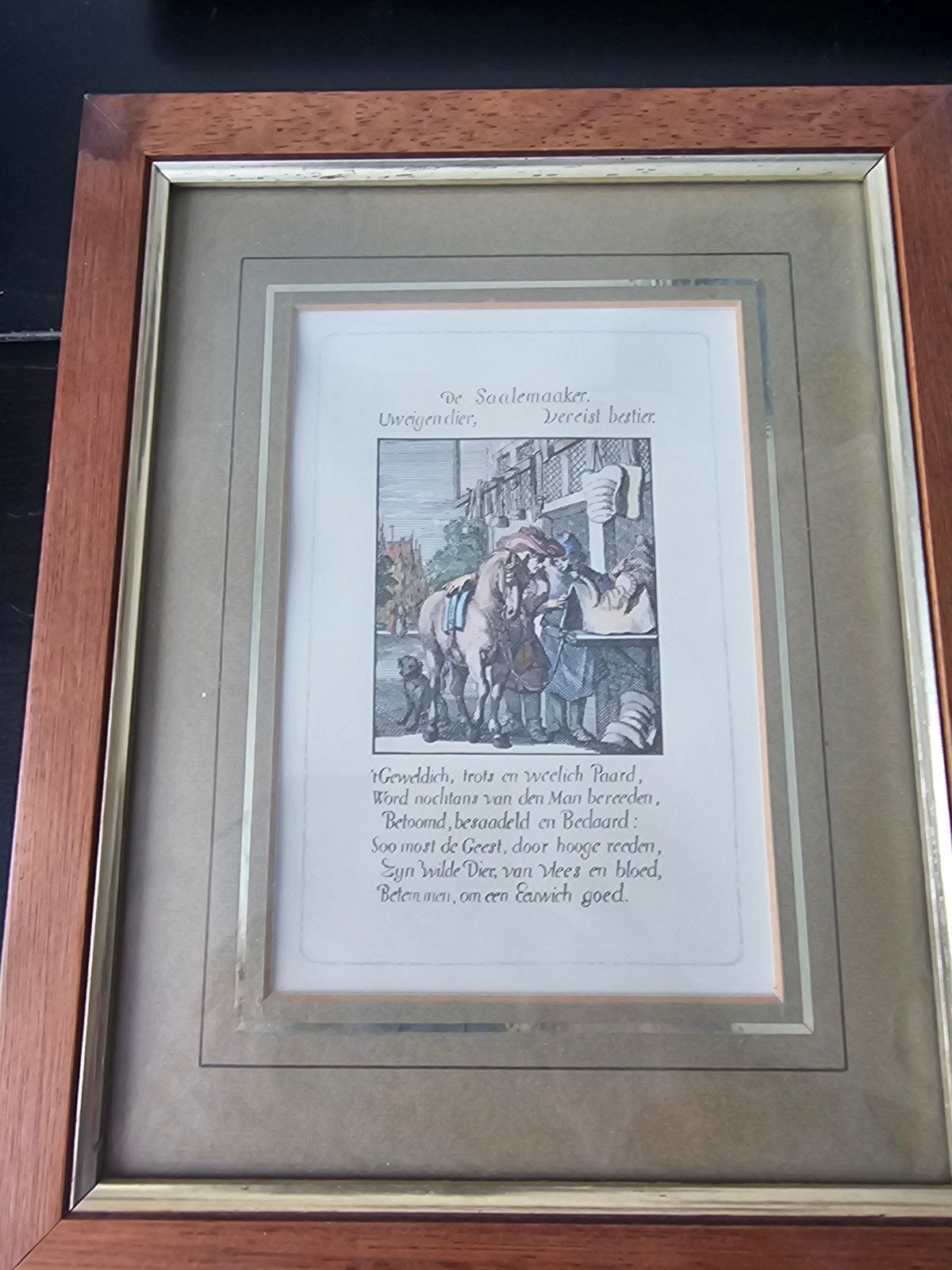 de zadelmaker, Antiek en Kunst, Kunst | Etsen en Gravures, Ophalen of Verzenden, 30 cm, 24 cm