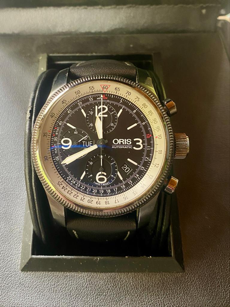 Oris Big Crown X1 herenhorloge - Zo goed als nieuw, Overige merken, Leer, Staal, Polshorloge
