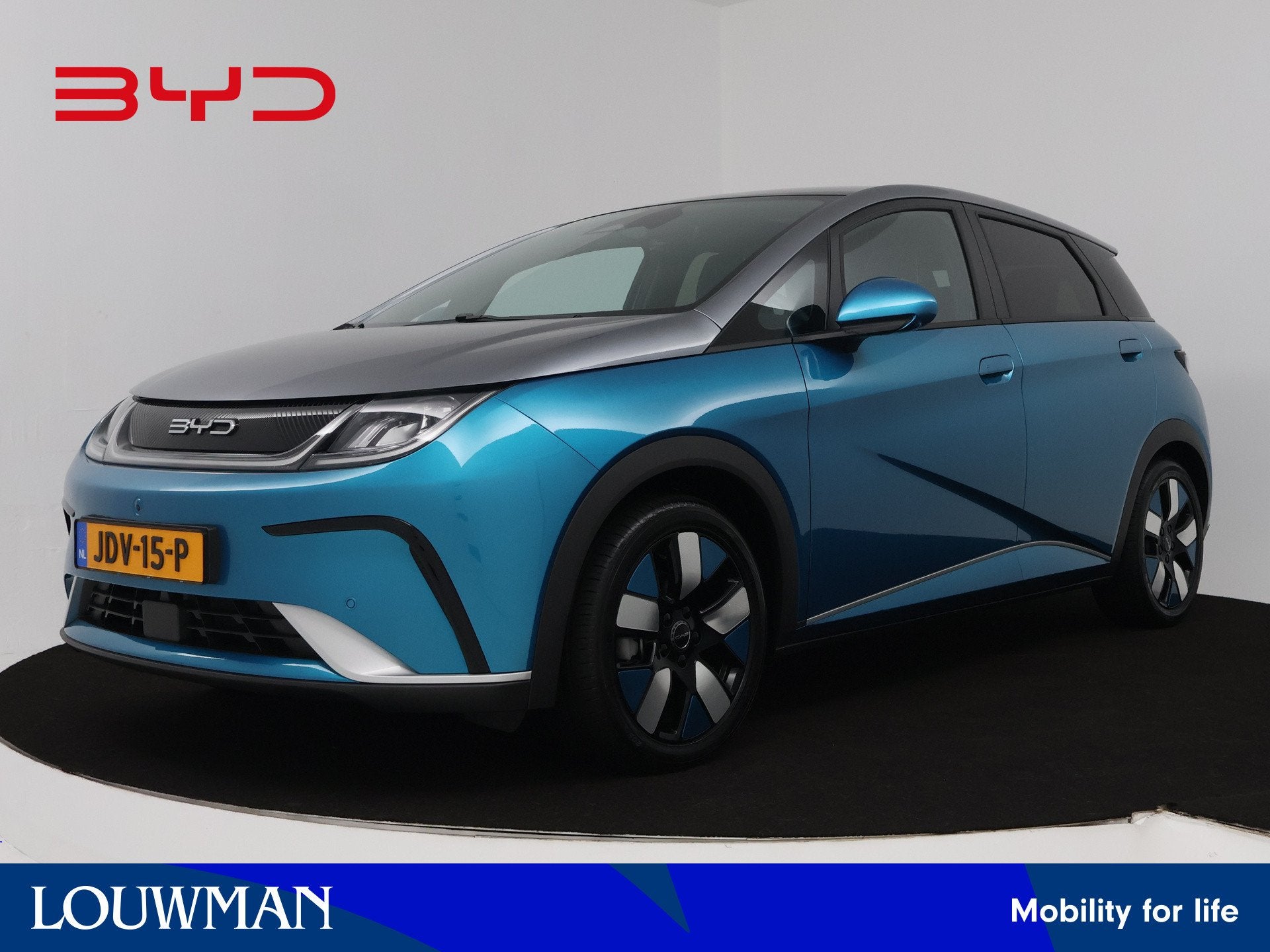 BYD Dolphin Design 60.4 kWh | Origineel NL! | NAP!, Auto's, Zwart, Blauw, 204 pk, Onderhoudsboekje
