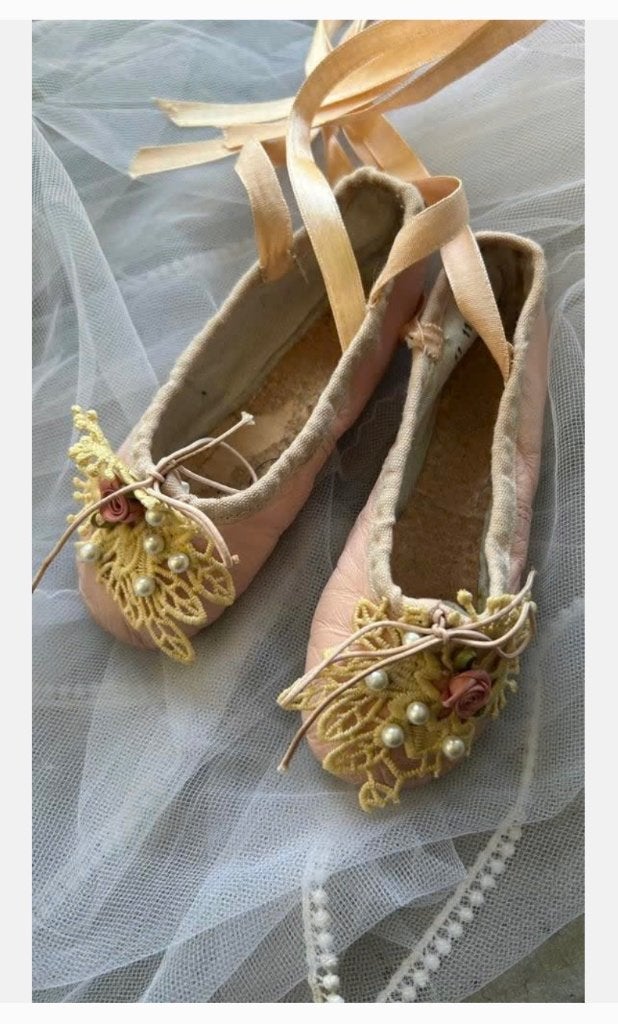 Hele oude antieke ballet schoentjes woondeco maat 11-11-02, Ophalen of Verzenden