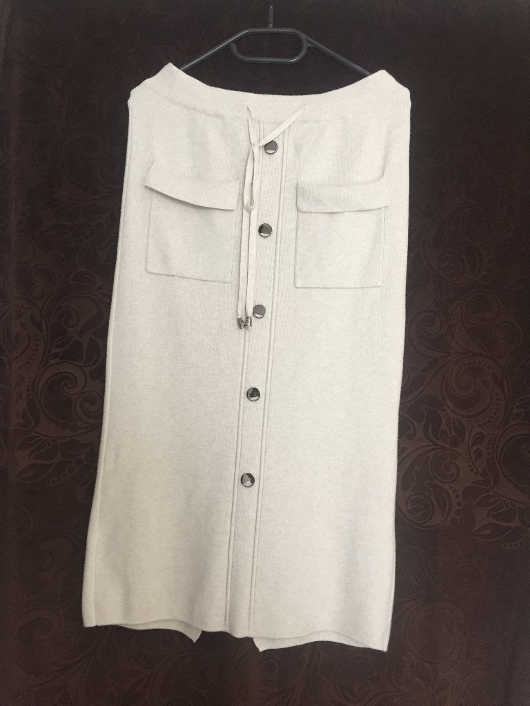 Mooie lange rok, Kleding | Dames, Beige, Maat 42/44 (L), Ophalen of Verzenden, Onder de knie