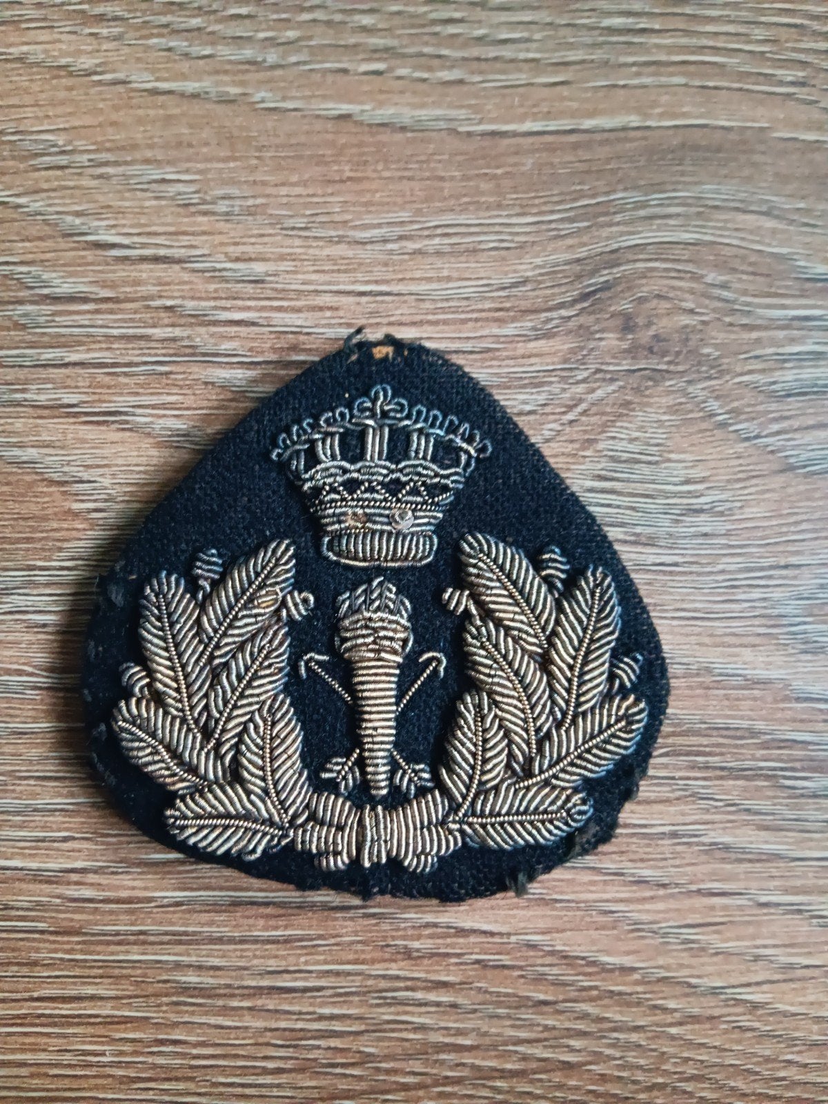 Vooroorlogs Koninklijke Marine pet embleem, Verzamelen, Militaria | Tweede Wereldoorlog, Ophalen of Verzenden, Marine, Nederland