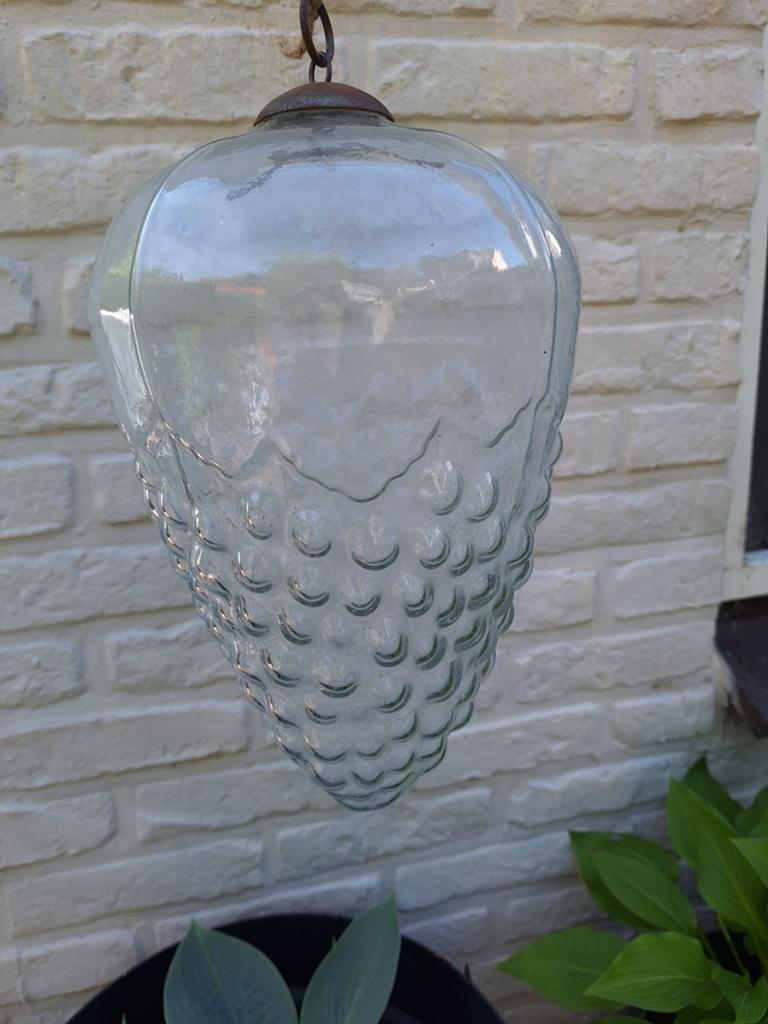 Grote brocante glazen druiventros decoratie, Ophalen of Verzenden