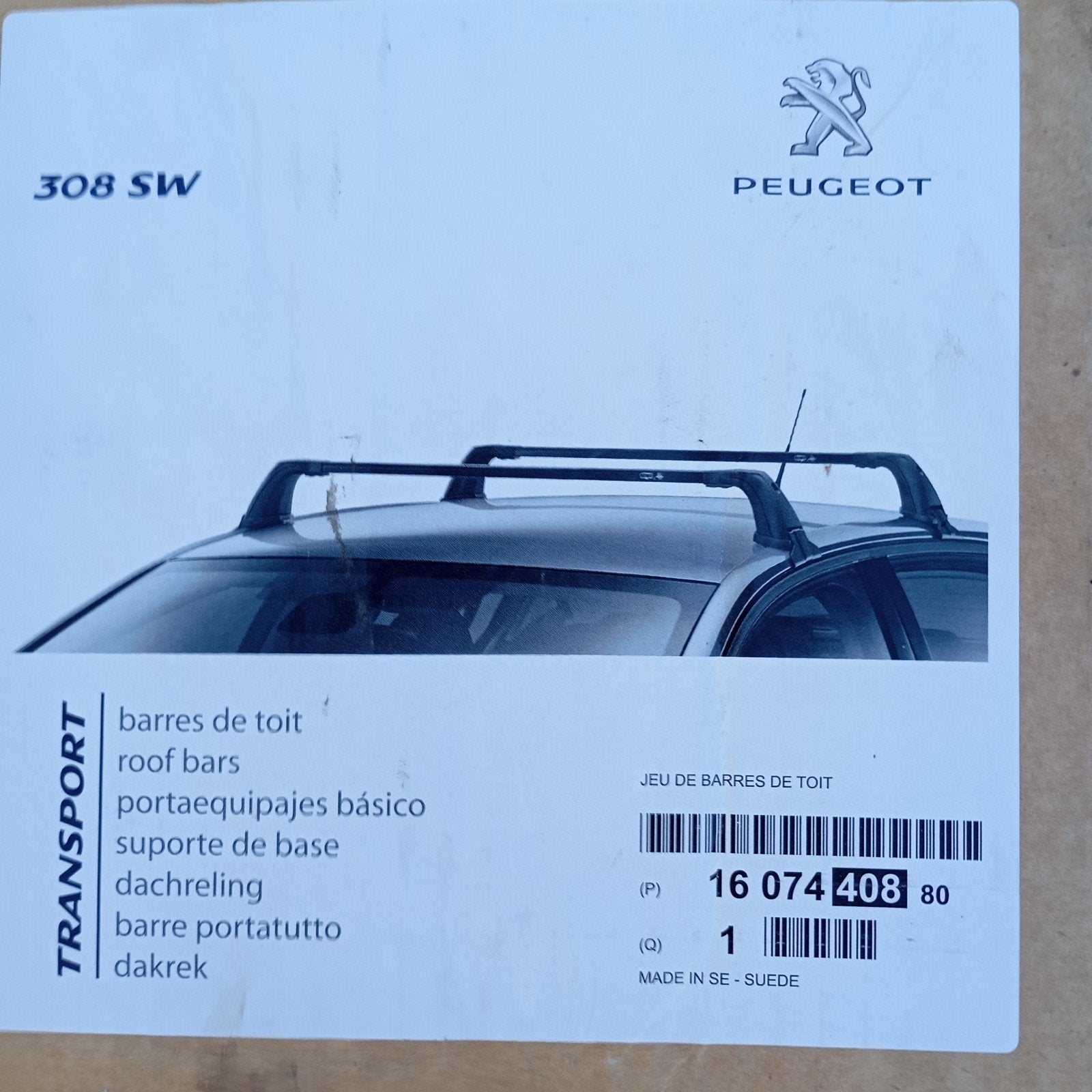 Dakdragers voor Peugeot 308 SW, Ophalen of Verzenden, Nieuw