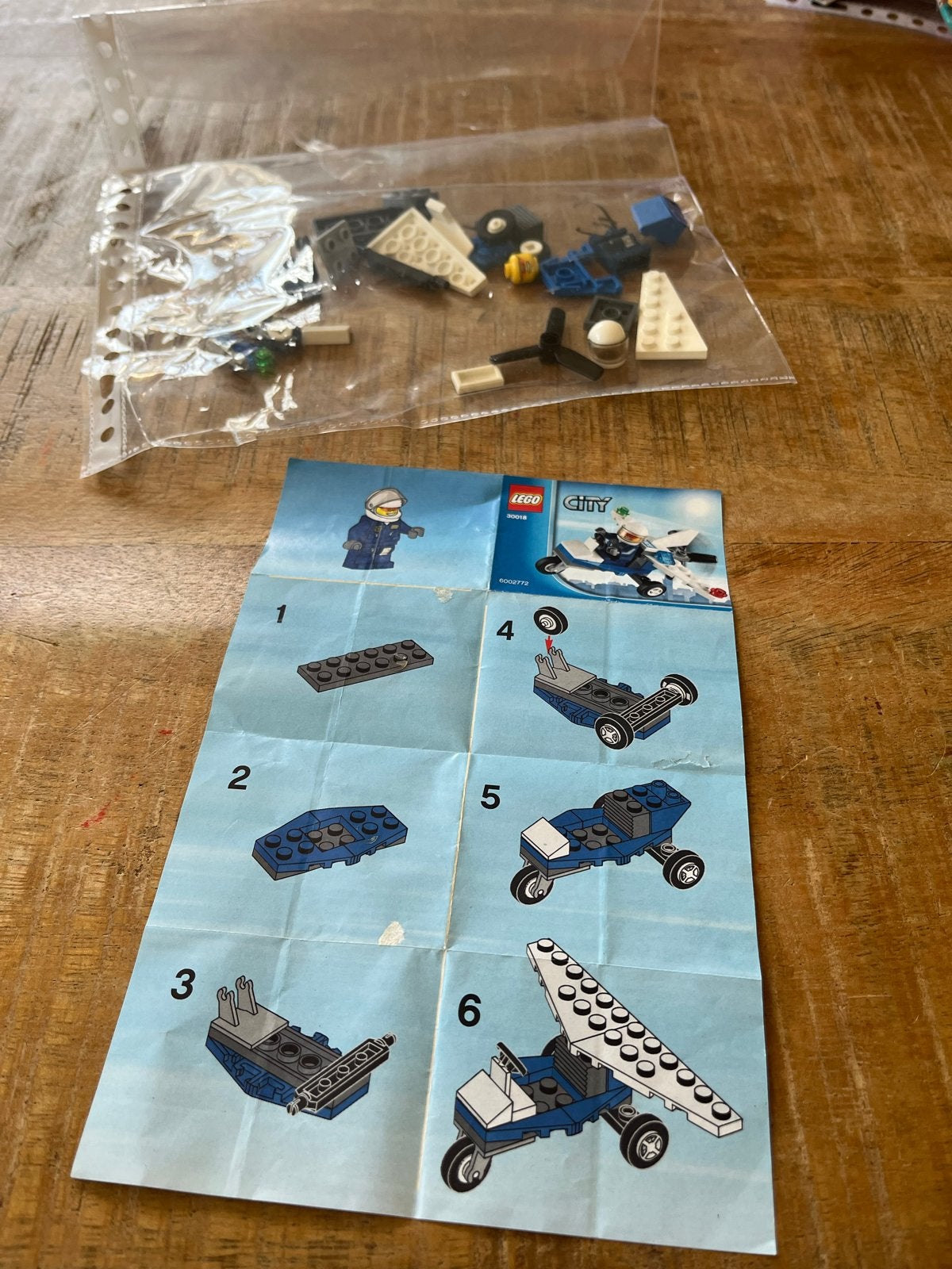 Lego City 30018 Politie Vliegtuig Compleet met Instructies, Lego, Ophalen of Verzenden, Compleet, Complete set