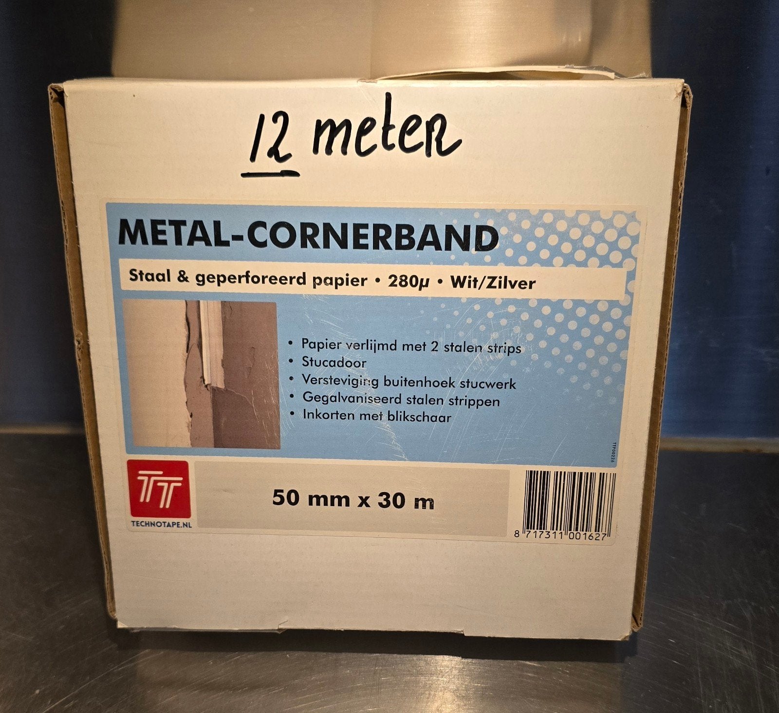Technotape Metal-Cornerband - 12m voor strakke afwerking, Ophalen of Verzenden