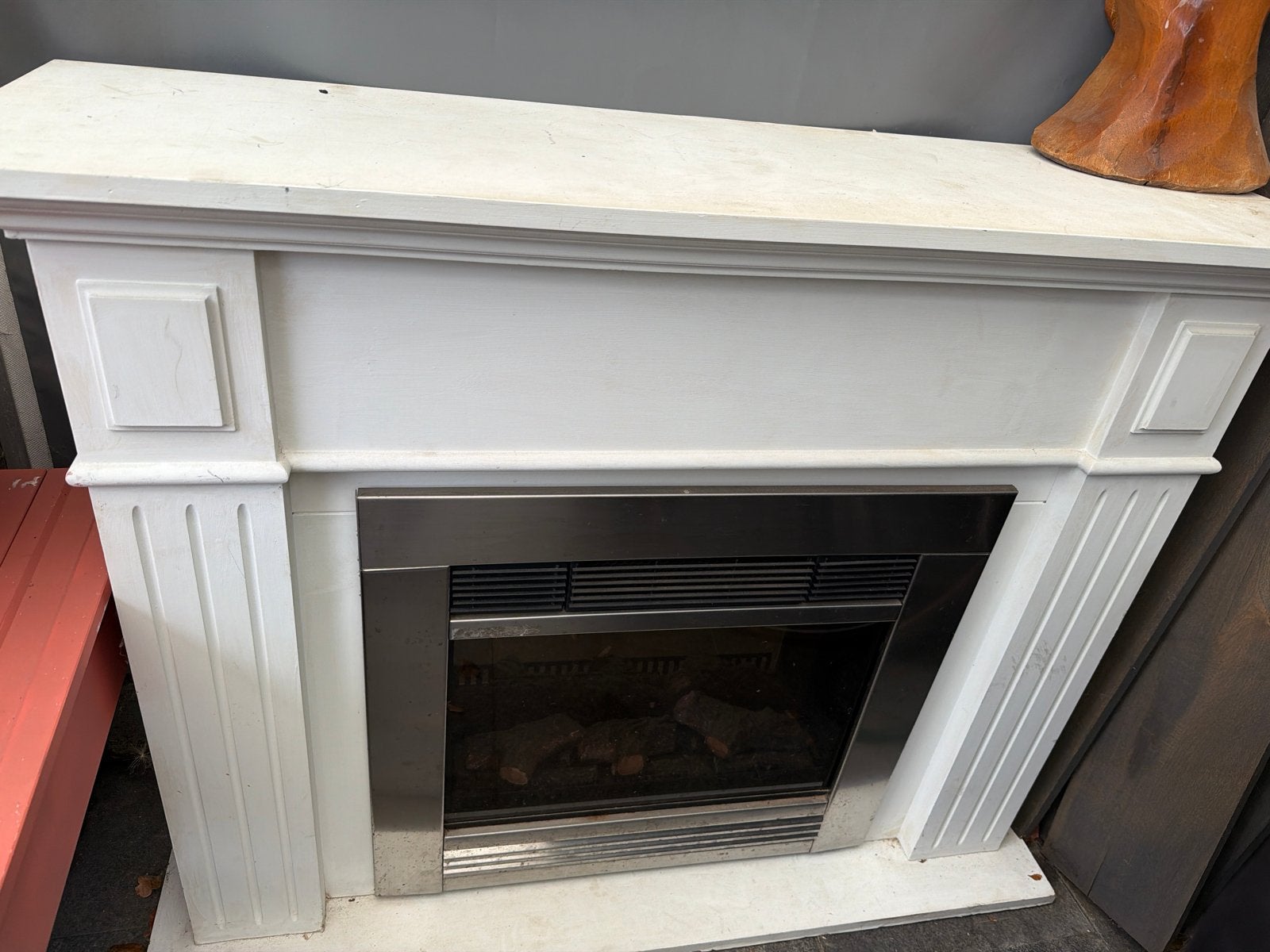 Decoratieve open haard met schouw, Ophalen, Gebruikt, Vrijstaande haard, Overige soorten