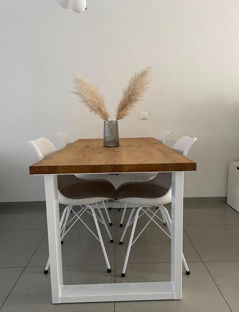 Eikenhouten eettafel 90x160 cm, Huis en Inrichting, Tafels | Eettafels, Ophalen, Gebruikt, Eikenhout, 50 tot 100 cm