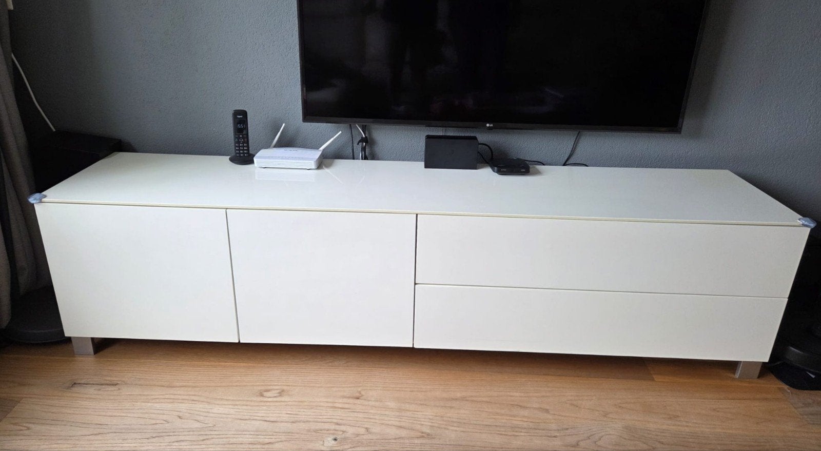 GRATIS TV meubel - Hoogglans wit, 210 cm breed, Huis en Inrichting, Ophalen, Gebruikt, 200 cm of meer, Minder dan 100 cm