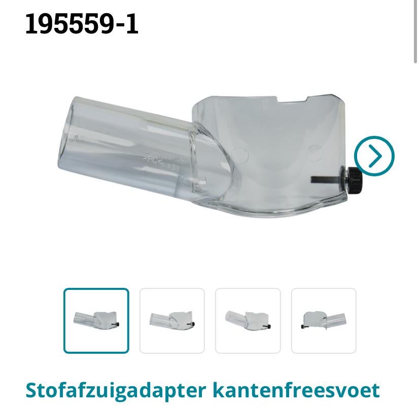 Stofzuigadaptor Makita kantenfreesvoet 195559-1, Ophalen of Verzenden, Nieuw, Elektrisch, Bovenfrees