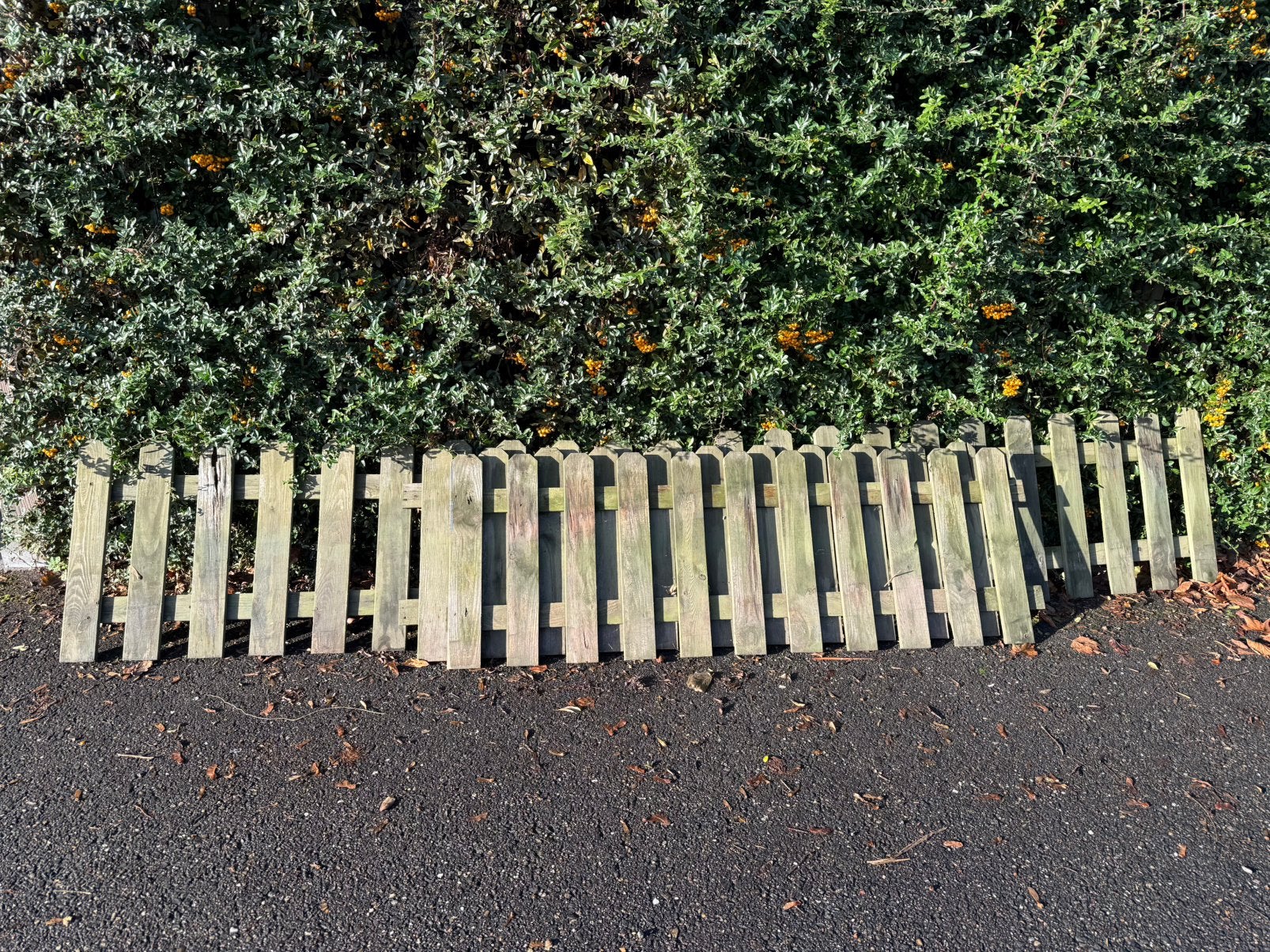 4 Houten hekjes, gratis, Tuin en Terras, Ophalen, Gebruikt, Hout, Tuinhek
