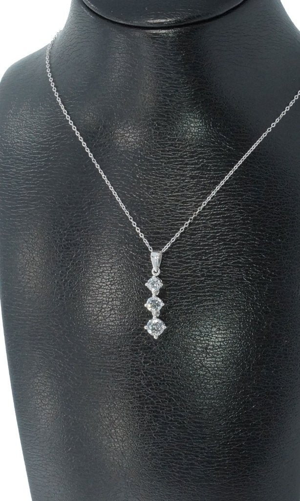 Zirkonia briljant 18k gouden ketting en hanger dames, Voordeelsieraden, Verzenden, Zo goed als nieuw, Met edelsteen