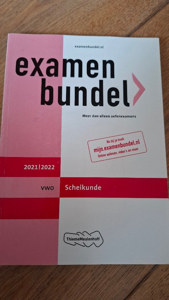 Examenbundel scheikunde VWO 2021/2022, VWO, Scheikunde, ThiemeMeulenhoff, Ophalen of Verzenden