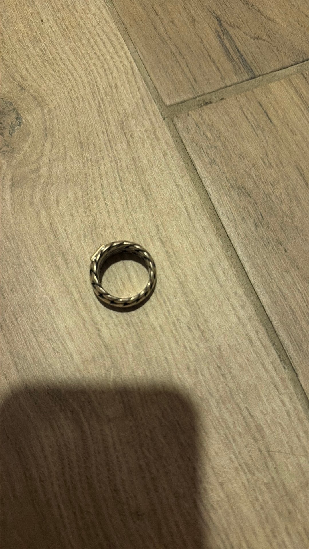 Buddha to buddha ring zilver met gouden plaat, Ophalen, Overige materialen, Gebruikt, Overige kleuren
