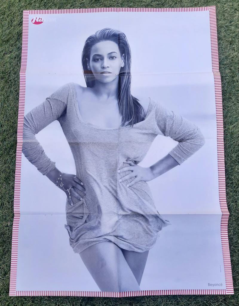 Grote Poster Hitkrant 2008 Beyonce / Beau Schneider, Verzamelen, Posters, Gebruikt, Muziek, A1 t/m A3, Ophalen of Verzenden