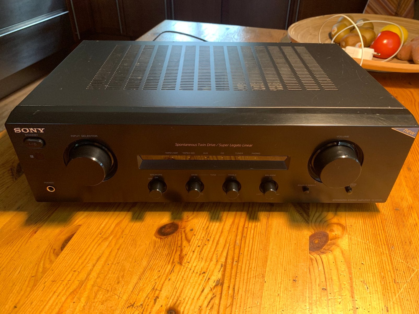 Sony TA-FE370 zwart geintegreerde stereoversterker met phono, Ophalen, Gebruikt, Minder dan 60 watt, Sony