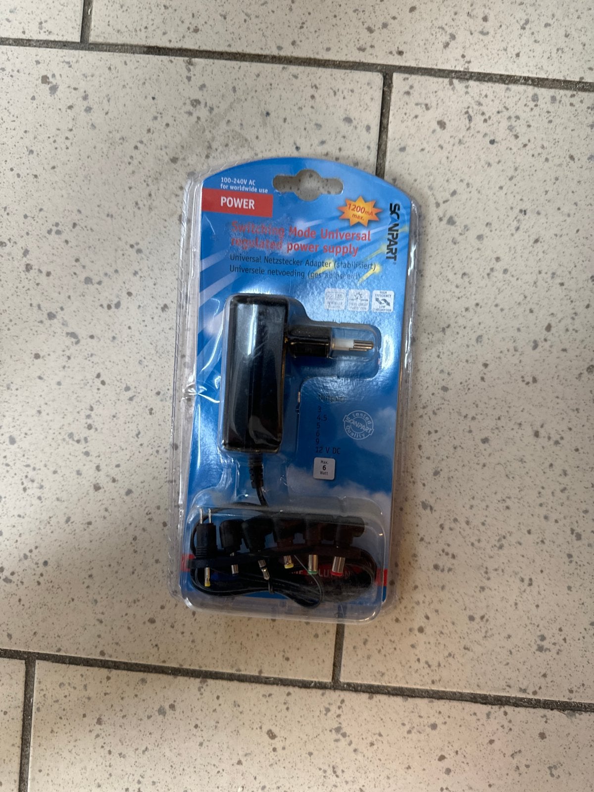 SCANPART Universele Voeding Adapter 1200mA, Ophalen of Verzenden, Nieuw
