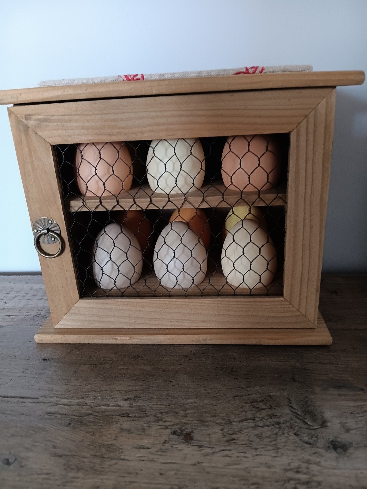 Brocante Frans eierkastje, Ophalen of Verzenden