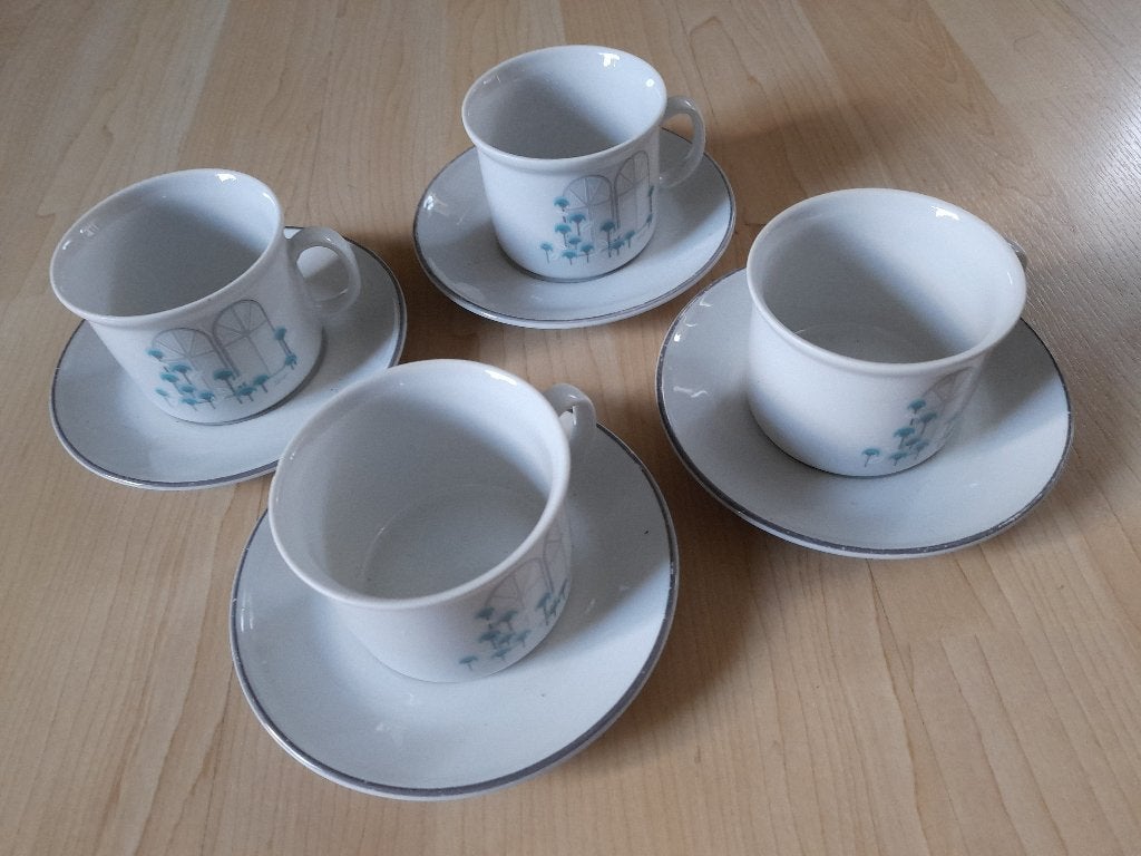 3 KOP EN SCHOTELS MET DESSIN KRONESTER BAVARIA, Huis en Inrichting, Keuken | Servies, Ophalen of Verzenden, Zo goed als nieuw