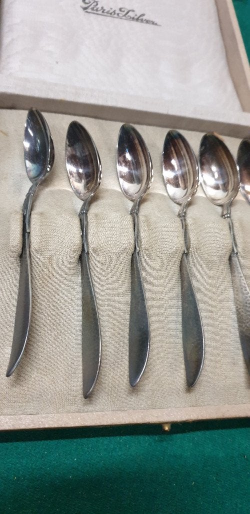 Koffie lepels verzilverd vintage paris zilver wellner, Ophalen of Verzenden, 'T Olde Gre-j, Info@toldegrej.nl, Endepoelstraat 20f Didam