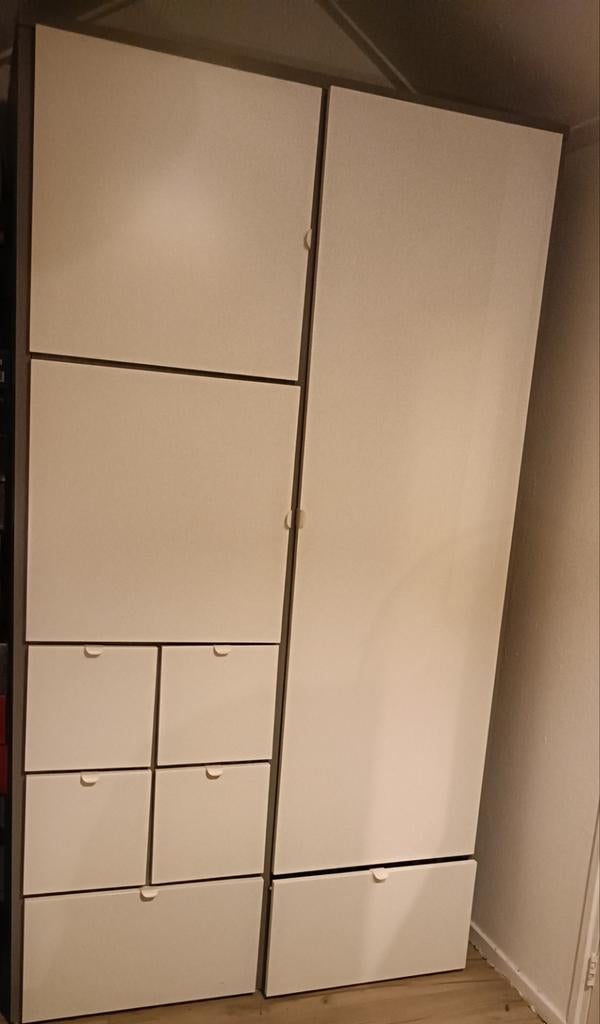 Ikea Visthus kledingkast met vakken, lades en roede, Huis en Inrichting, Kasten | Kledingkasten, Gebruikt, 100 tot 150 cm, 200 cm of meer