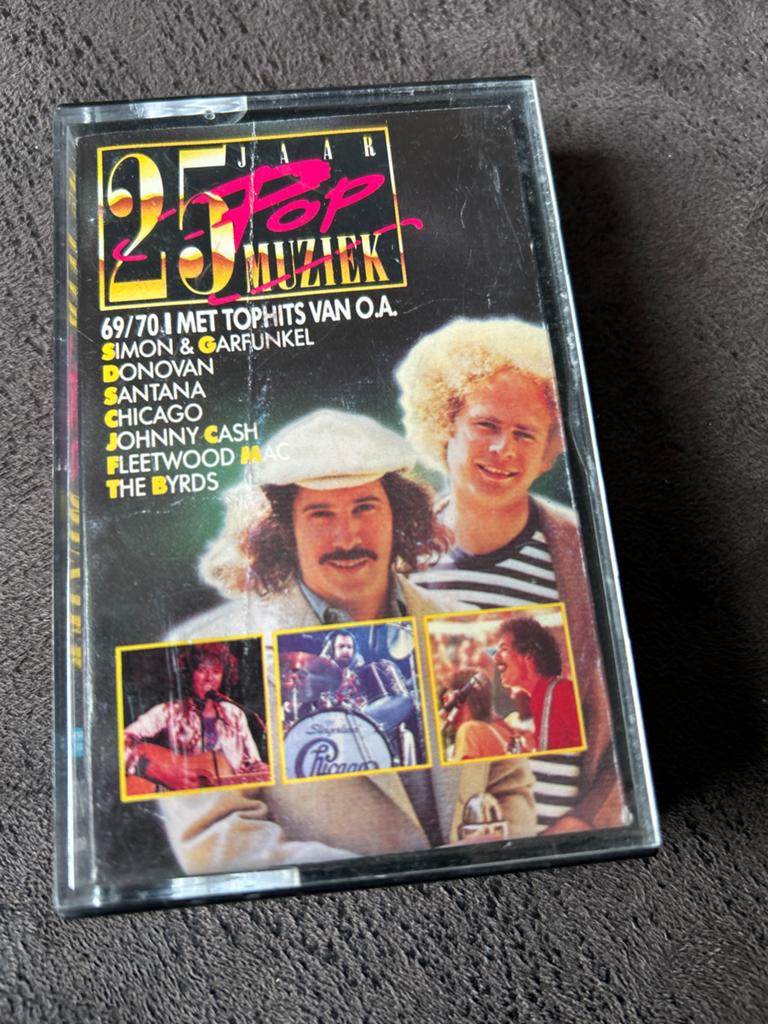25 Jaar Pop Muziek Cassette - Tophits 69/70, Cd's en Dvd's, Cassettebandjes, Gebruikt, 1 bandje, Ophalen of Verzenden, Voorbespeeld