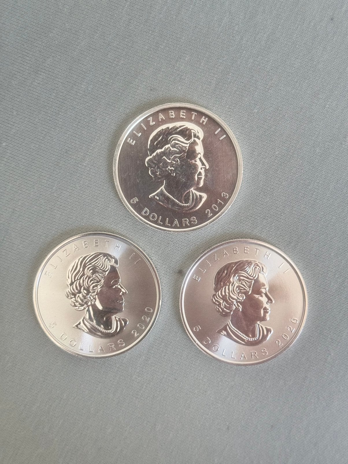 3x zilveren maple leaf, Ophalen of Verzenden, Zilver