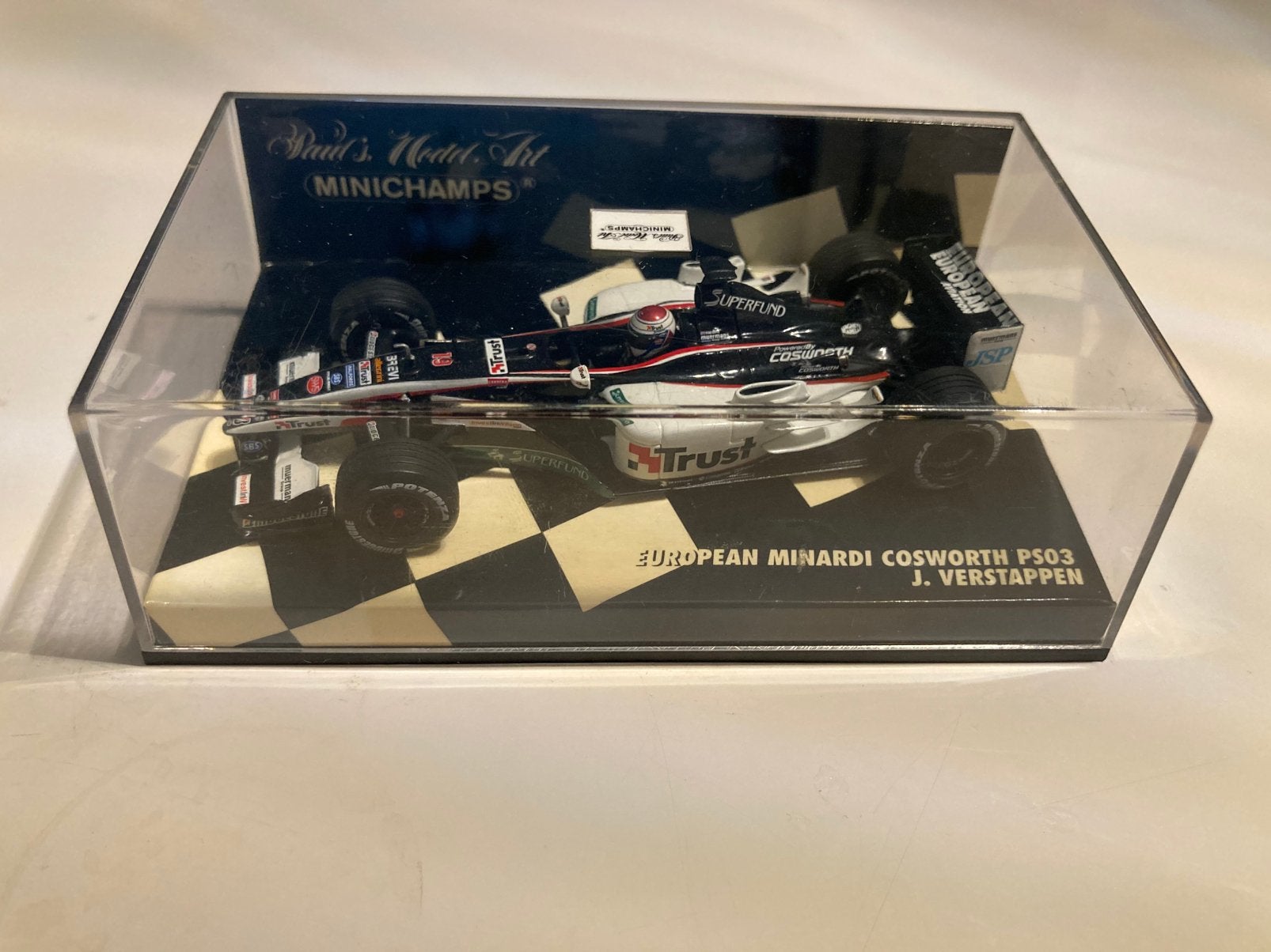Jos verstappen european minardi cosworth ps03, Hobby en Vrije tijd, Modelauto's | 1:43, Ophalen of Verzenden, Nieuw, Auto, MiniChamps