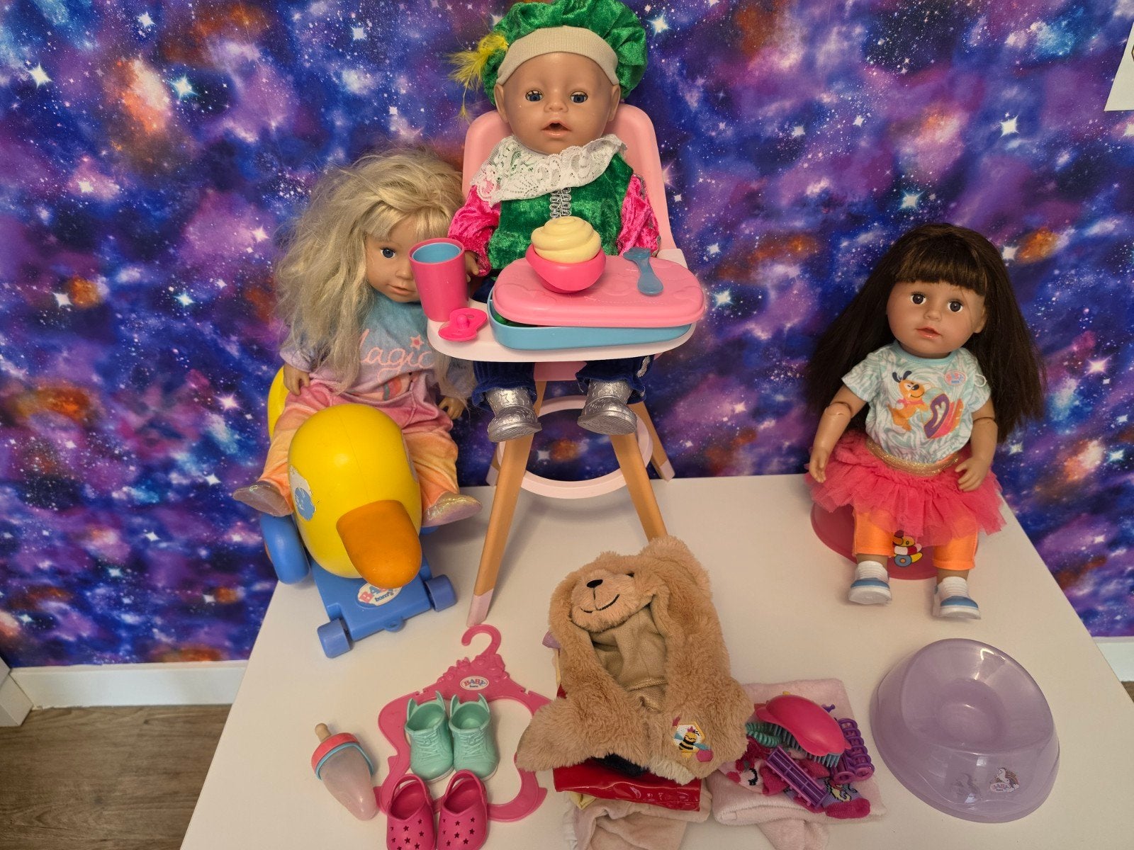 Grote Baby Born Poppen Collectie met Accessoires, Ophalen, Gebruikt, Babypop