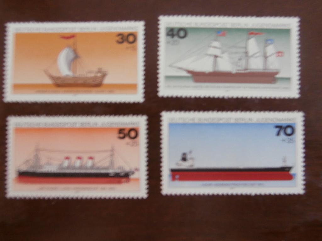 DUITSLAND 1977; serie SCHEPEN, Verzenden, Postfris, Overige thema's