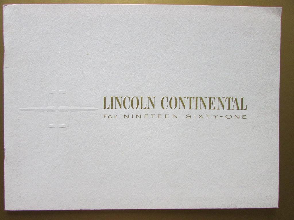 1961 Lincoln Continental brochure, Engels, Boeken, Auto's | Folders en Tijdschriften, Ophalen of Verzenden, Zo goed als nieuw