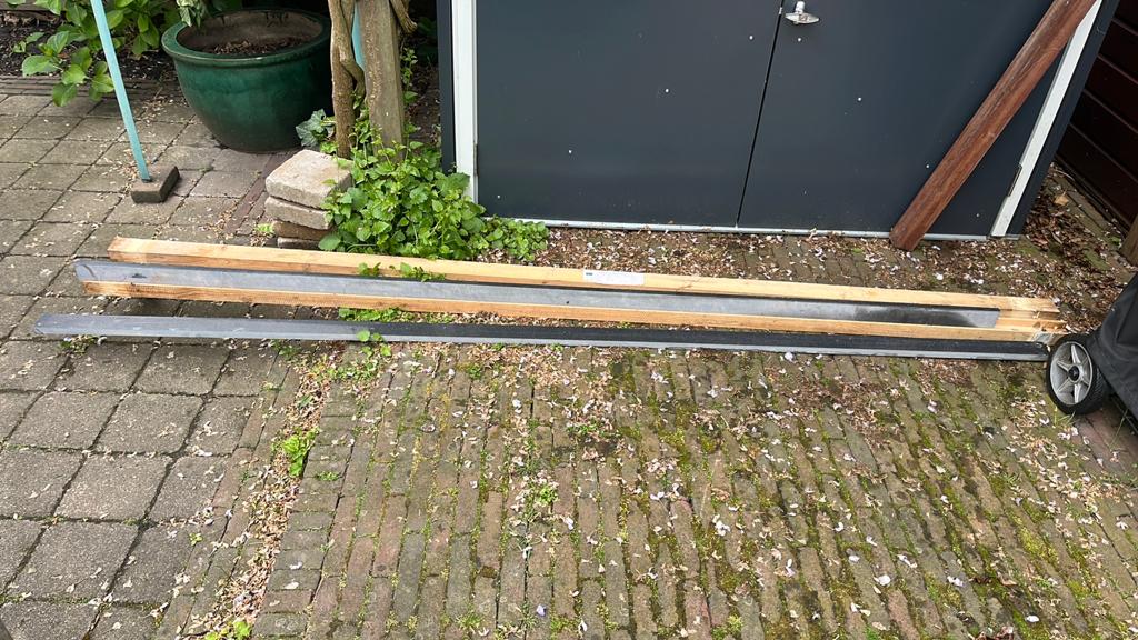 2 x plint composiet voor achter aanrecht, Ophalen, Minder dan 50 cm, 200 cm of meer, Zwart