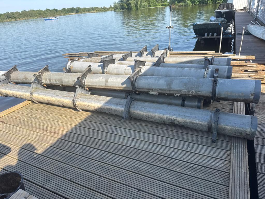 Drijvers voor drijvende aanlegsteiger of terrassen, Watersport en Boten, Ophalen, Gebruikt, Overige typen