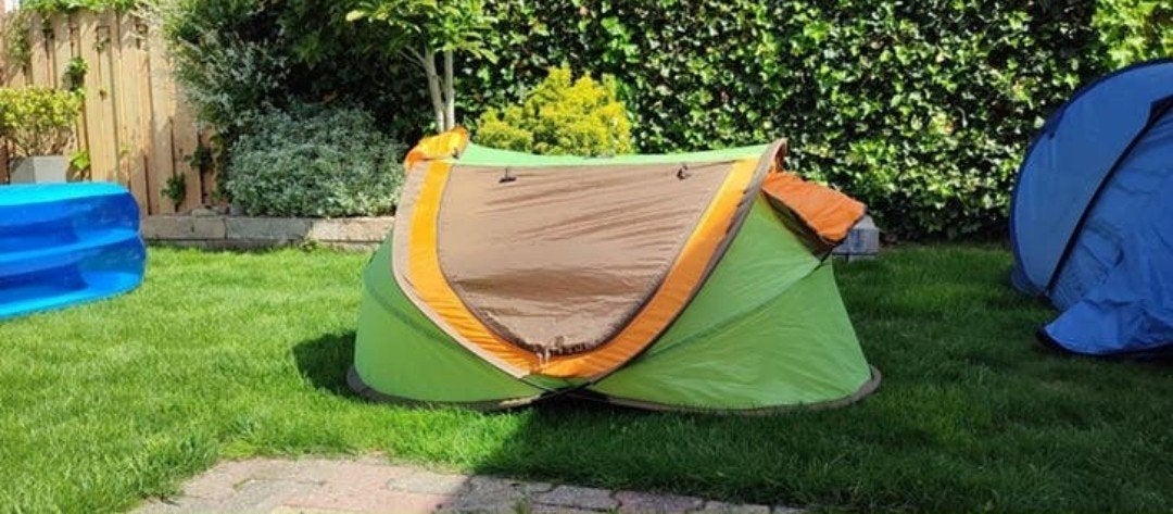 Deryan Groen/Bruin Baby Tent - Goede Staat, Ophalen