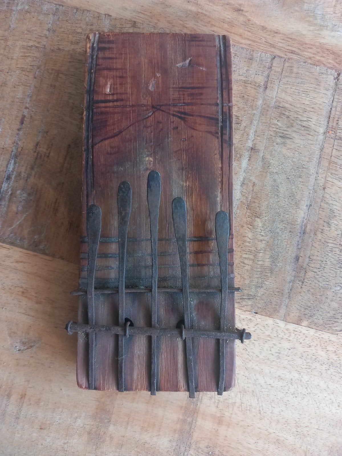Vintage Afrikaanse Kalimba / Duimpiano - 17.5 x 7.5 cm, Ophalen of Verzenden, Gebruikt