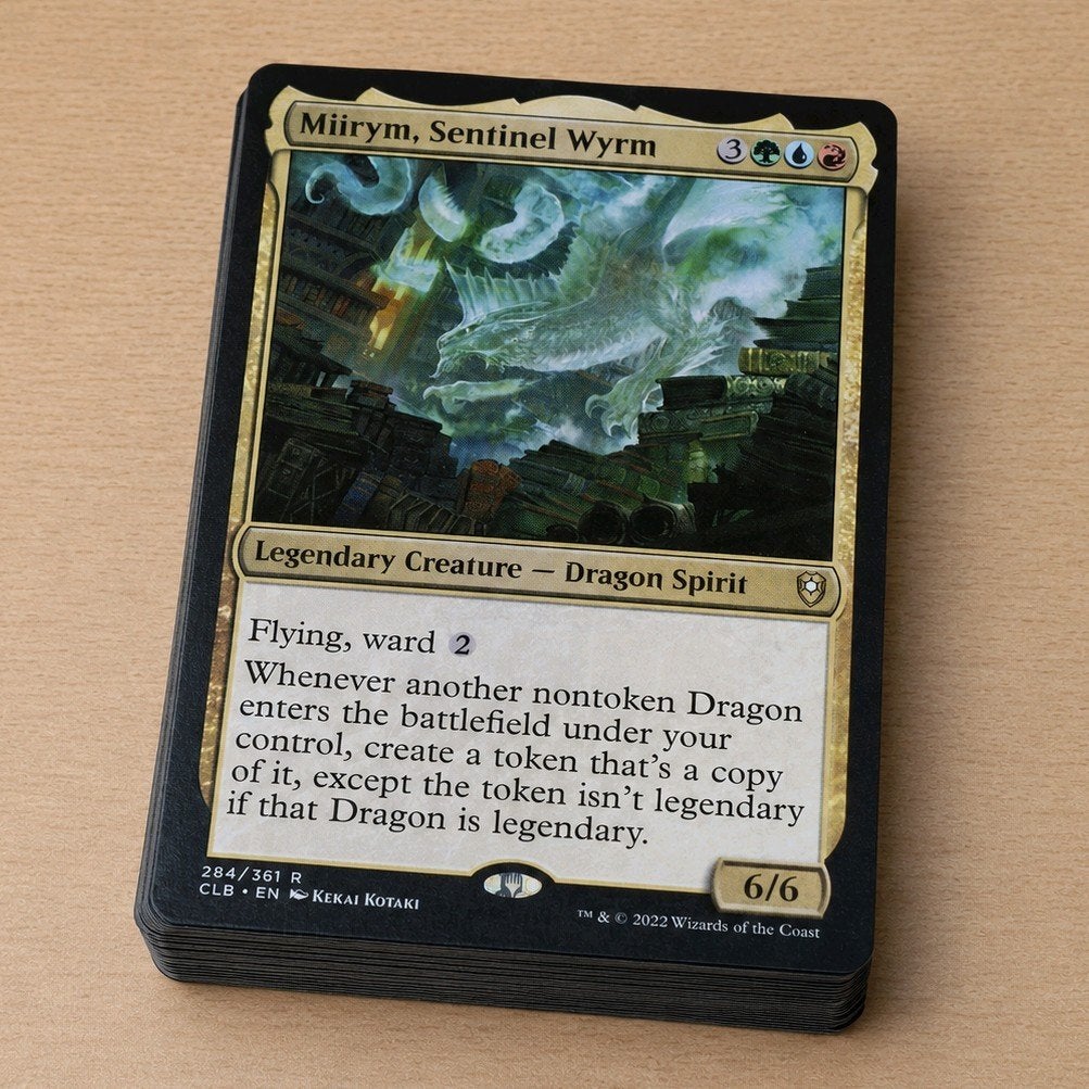 MTG Commander Deck Miirym Sentinel Wyrm (kant en klaar), Ophalen of Verzenden, Zo goed als nieuw, Speeldeck