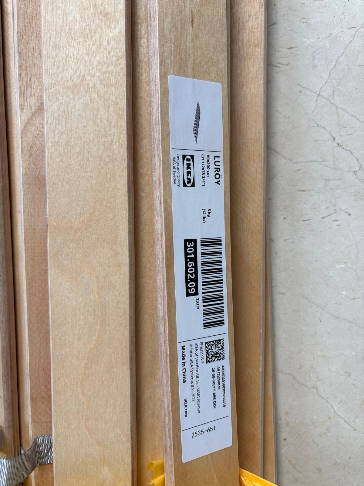 IKEA LURÖY Lattenbodem 160x200cm (twee 80x200 cm), Ophalen, Overige kleuren, Tweepersoons, Zo goed als nieuw