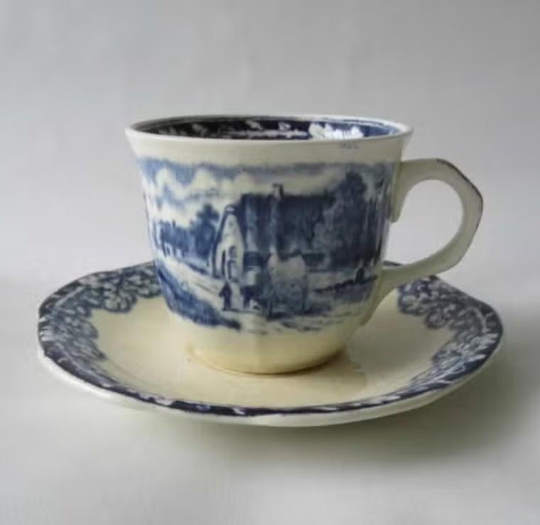 boerenhoeve blauw mokkakopje, Verzenden