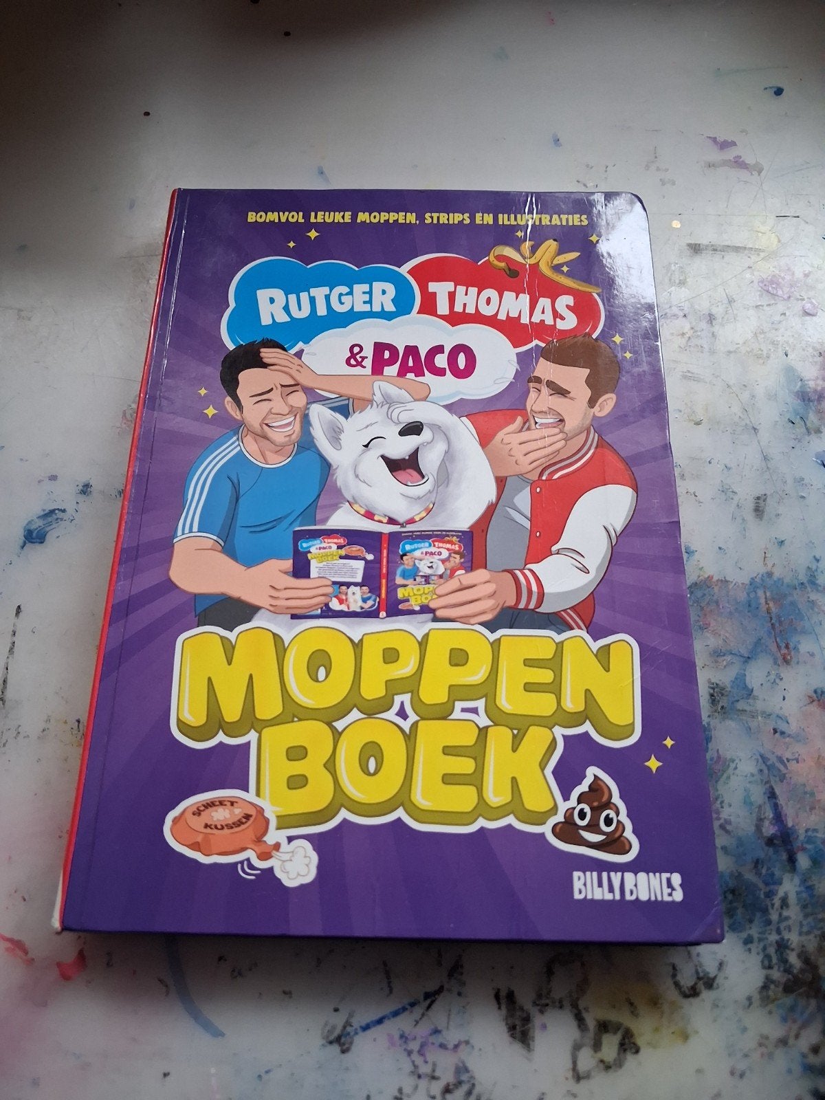 Rutger, Thomas & Paco Moppenboek - Bomvol Leuke Moppen, Ophalen, Zo goed als nieuw, Rutger, Thomas & Paco