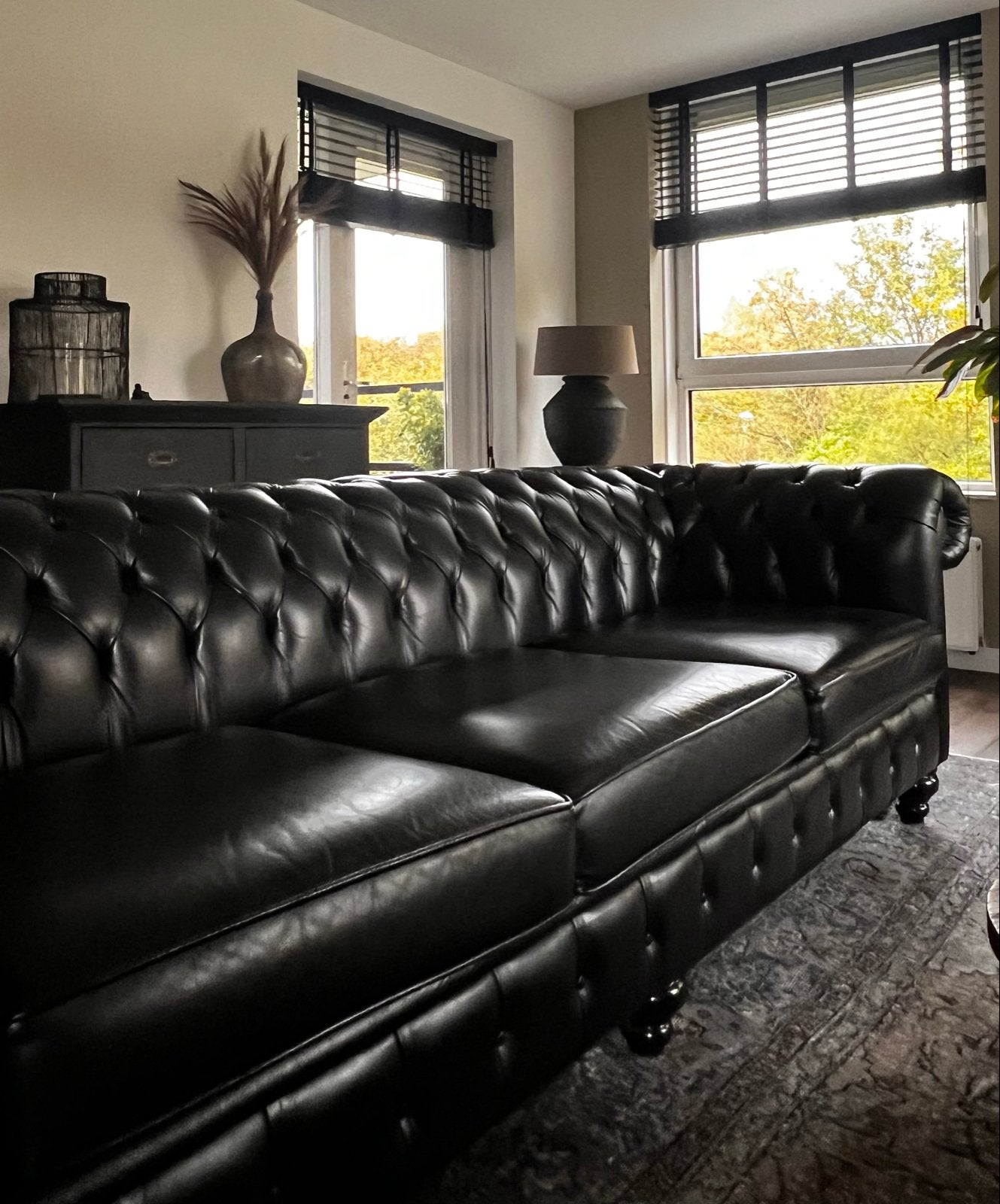 Prachtige Engelse Chesterfield | Handgemaakt | 270 cm, Ophalen, Driepersoons, Zo goed als nieuw, Rechte bank