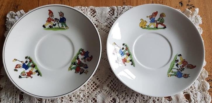 Nog 1 oud Regout schoteltje, kabouters, eekhoorn, vlinder, Gebruikt, -, -, Ophalen of Verzenden
