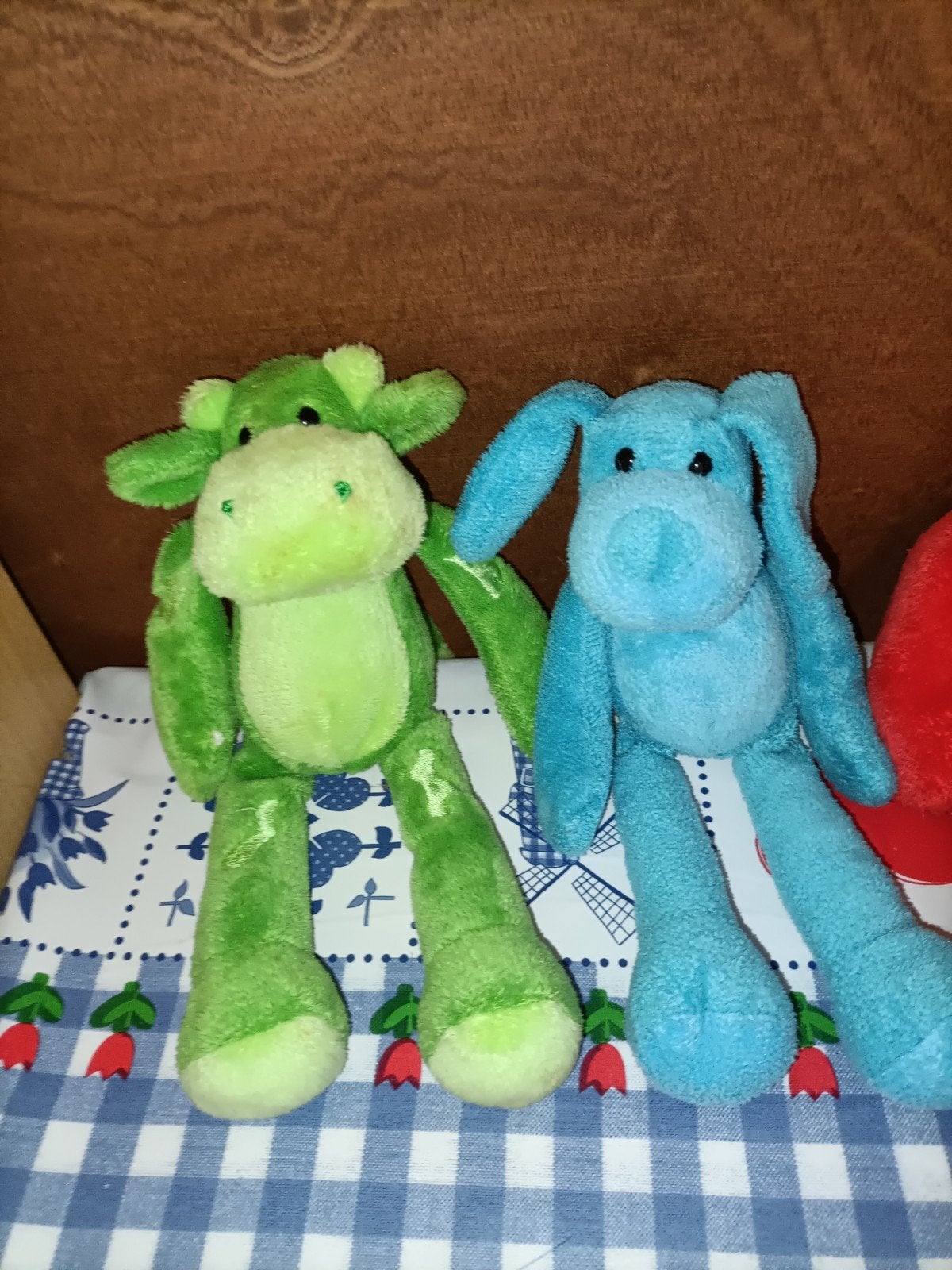 Hema groene koe, blauwe hond, rode koe knuffel met magneten, Ophalen of Verzenden, Zo goed als nieuw