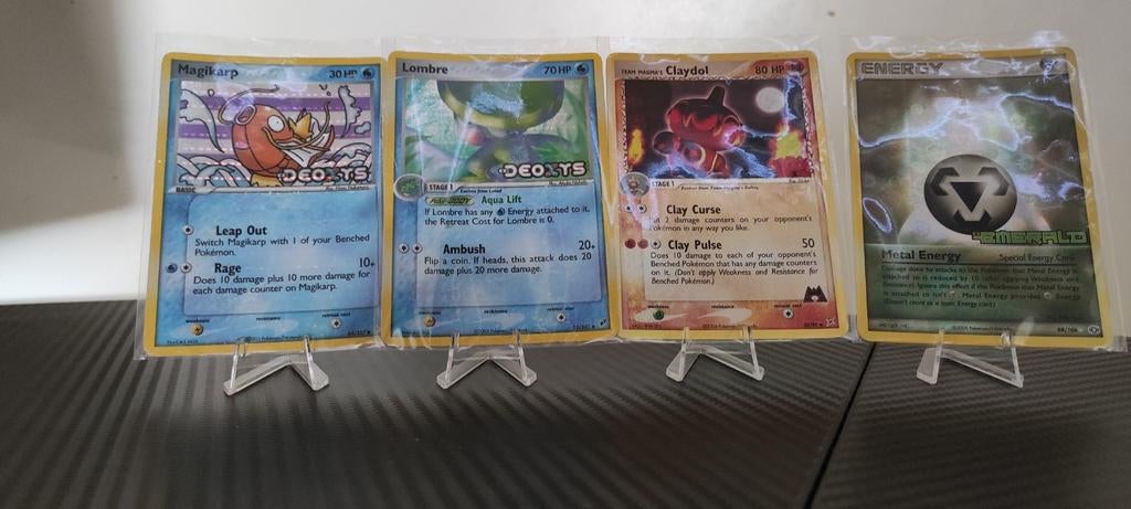 ​Vintage Pokémon Bundle - EX Deoxys Magikarp & Lombre Stampe, Ophalen of Verzenden, Gebruikt, Meerdere kaarten