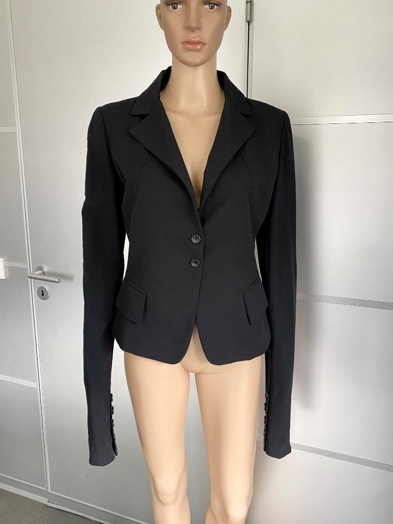 J517 Patrizia Pepe maat 38=M designer jasje blazer colbert, Maat 38/40 (M), Zwart, Ophalen of Verzenden, Patrizia Pepe