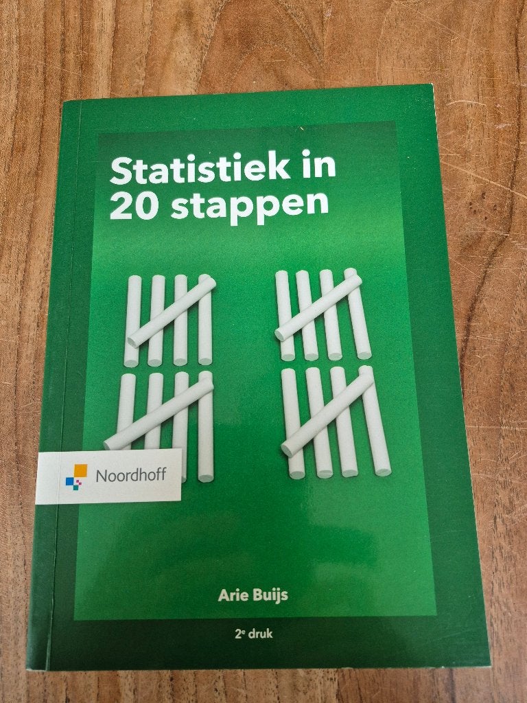 Statistiek in 20 stappen - Arie Buijs - 2e druk, Ophalen of Verzenden, Zo goed als nieuw, Management, Arie Buijs