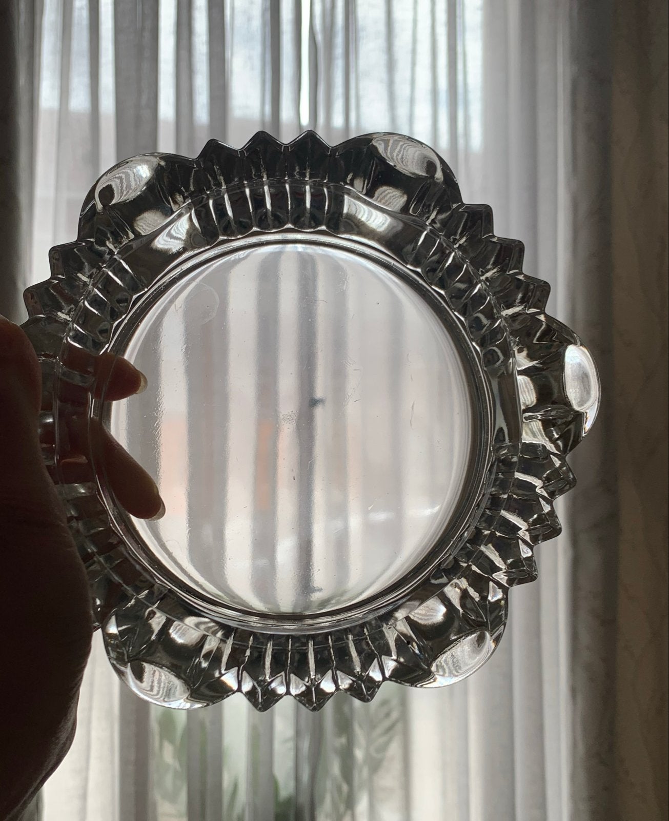 Vintage glazen asbak uit de jaren 70, Verzenden