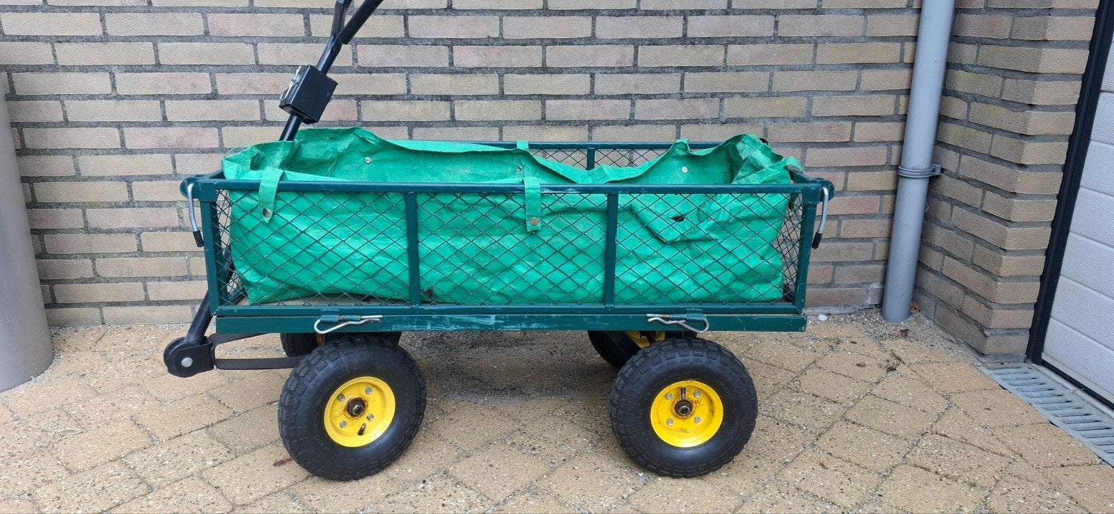 Stevige bolderkar met opvouwbare bak, Ophalen, Gebruikt